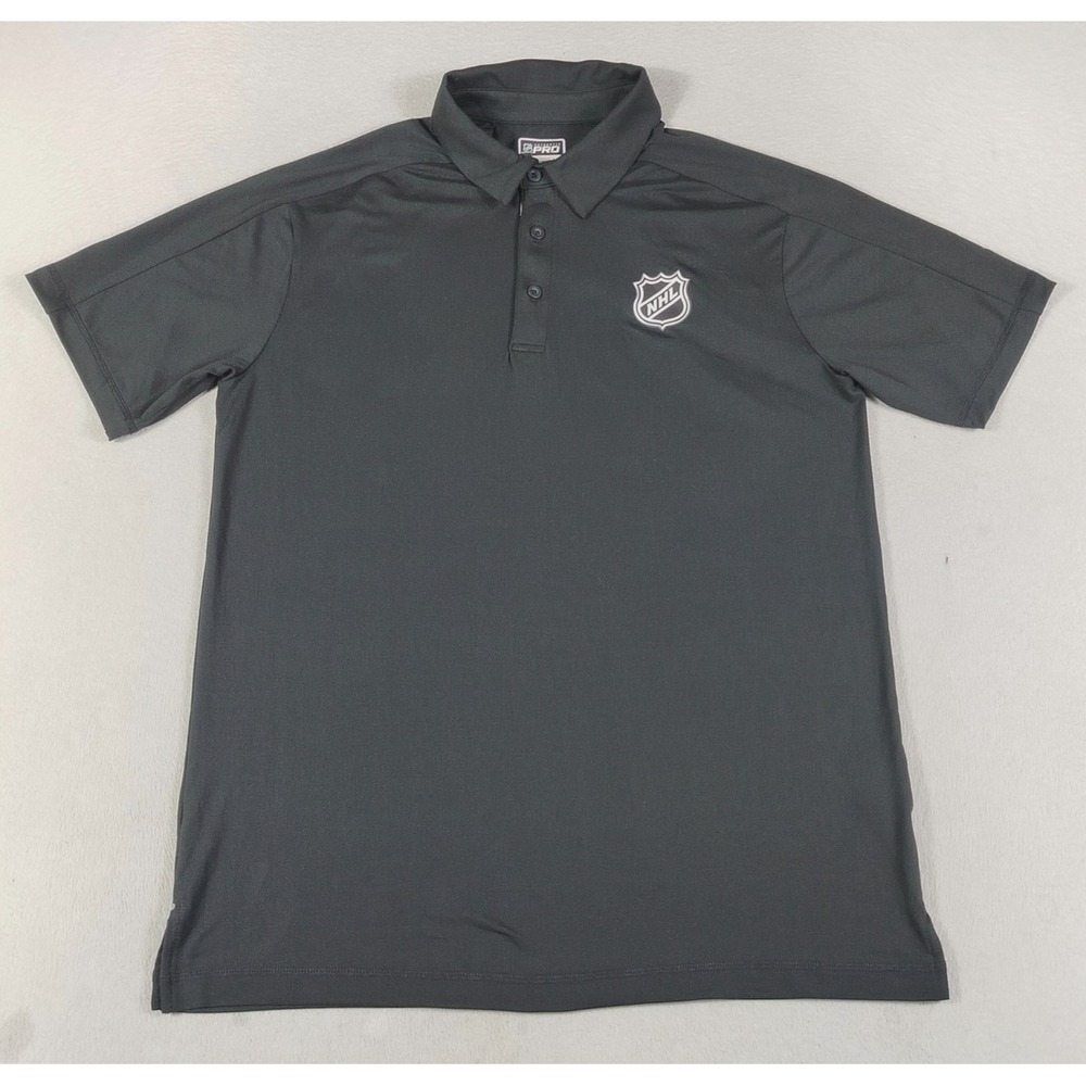 Fanatics Polo Shirt Mens Large Black NHL Hockey Authentic Pro Performance Casual